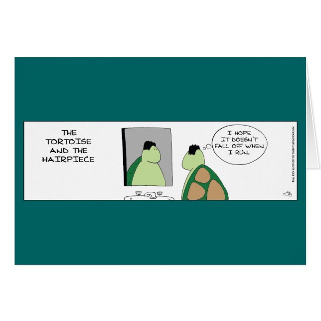 Engraçado Tortoise e o cartão de peça (Frente Horizontal)