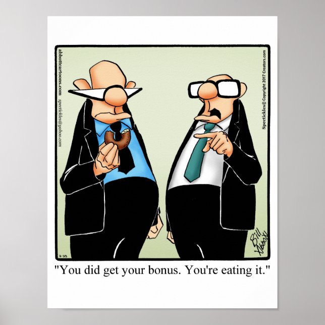 Engraçado Trabalho Humor Bonus Poster (Frente)