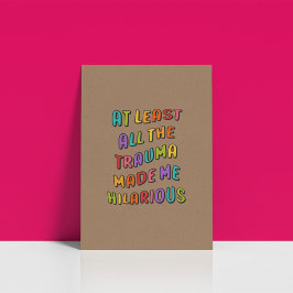 Engraçado Trendy Rainbow Poster estético