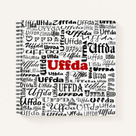 Engraçado Uffda Expressão Norueguesa Texto Preto e