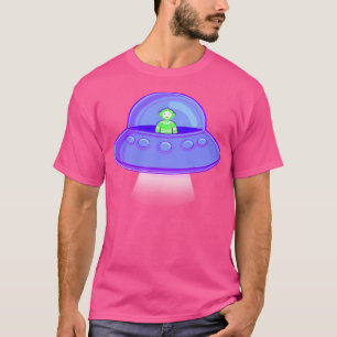 Engraçado Ufo Shirt Alienígena T Camisa Alienígena