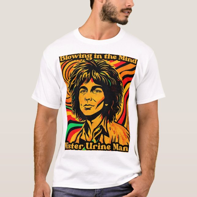 Engraçado Urin Man T-Shirt | Tee Gráfico Quirky (Frente)