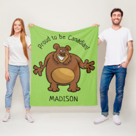 Engraçado Urso personalizado texto e cobertores de