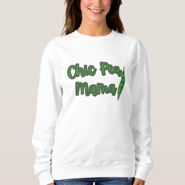 Engraçado Vegan Chic Pea Mama Suéter feminino (Frente)
