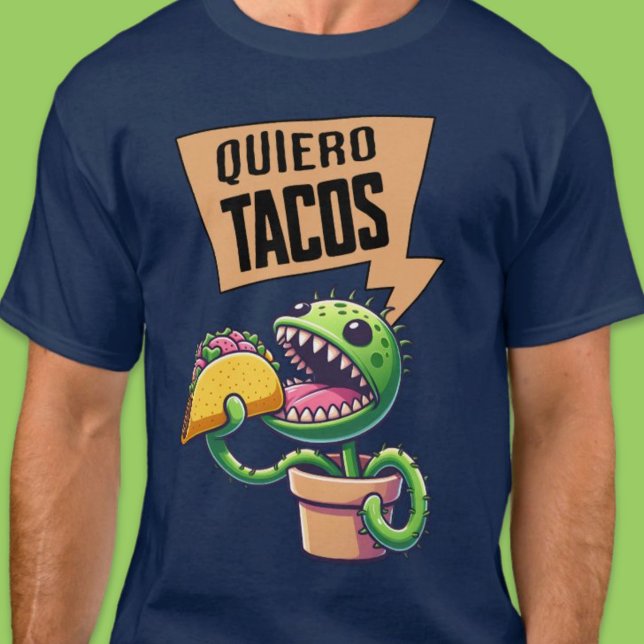 Engraçado Venus Fly Trap Taco Camisa Espanhola (Funny Venus Fly Trap Taco Spanish Shirt)