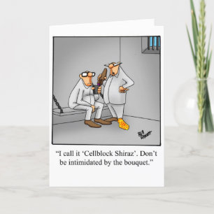 Engraçado Vinho Humor Cartão de Saudação de Aniver