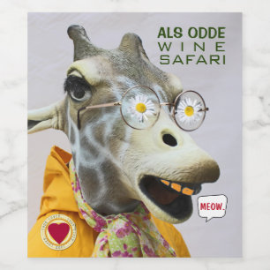 Engraçado Vinho Safari Etiquetas de Vinho! Rótul