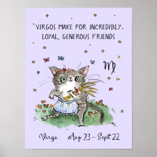 Engraçado Virgo poster Zodiac - Sinal de estrela p
