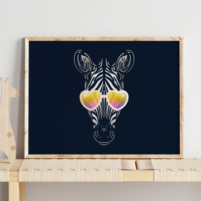 Engraçado Zebra | Com Impressão de Parede de Sol (Criador carregado)