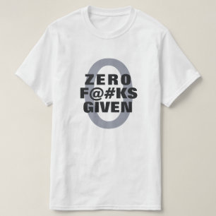 Engraçado "Zero... dado" camisas