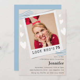 Engraçados convites para 75 anos Olha quem está vi
