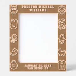 Engraved Baby Birth Stats Personal Picture Frame