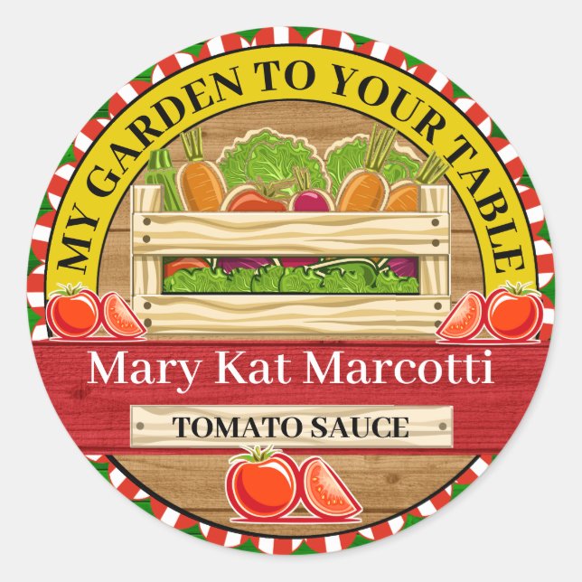 Enlatado do adesivo de Fazenda de jardim (Frente)