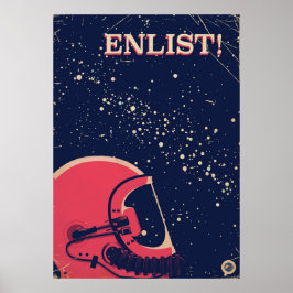 Enlist! vintage space poster