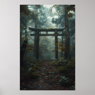 Enorme Ancião Torii Gate em Poster