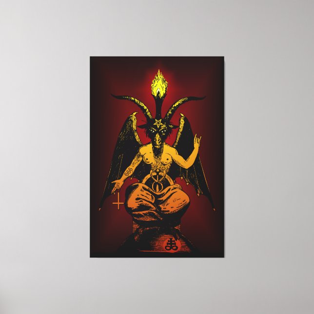 ENORME canvas Satânica de 40"x60" em fra grossa de (Frente)