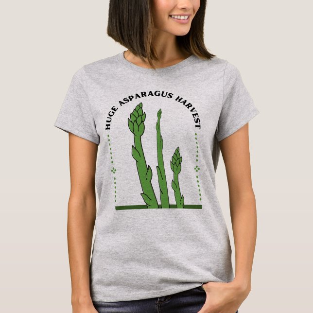 Enorme Colheita de Espargos Camiseta Divertida par (Frente)