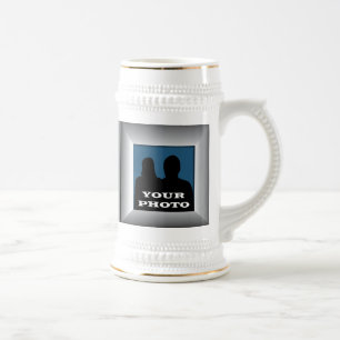 Enquadre De Prata Seu Modelo De Caneca de cerveja