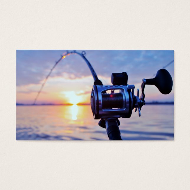 Enrolador de pesca ao pôr do sol (Frente)