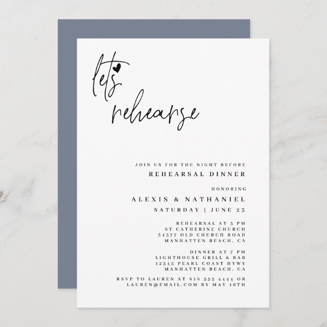 Ensaio De vamos Na Noite Antes Do Convite De Casam (Frente/Verso)