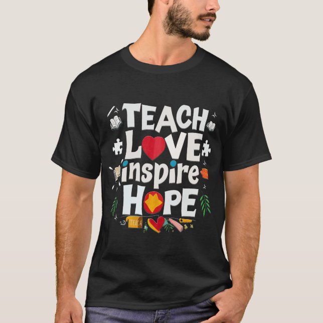 ensinar amor inspira Hope legal camiseta 2024 T-Sh (Frente)