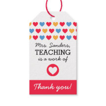 "Ensinar é uma obra de coração" - Etiqueta de Pres