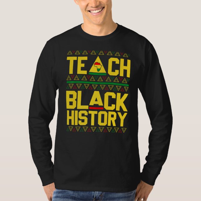Ensinar História Negra Camisa Professora Orgulhosa (Frente)