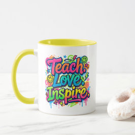 Ensine. Ame. Inspire. Caneca Estilo Grafite Profes