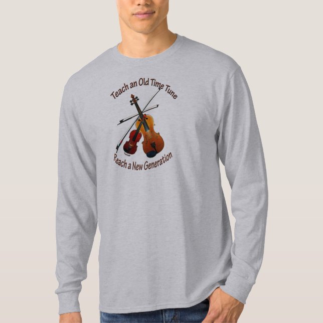 Ensine camisetas velhas do acordo do tempo (Frente)
