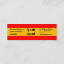 Ensino de Língua Espanhola — Cartões Publicitários