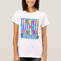 Ensino é Meu Ministério Camiseta de Professor Cris