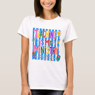 Ensino é Meu Ministério Camiseta de Professor Cris