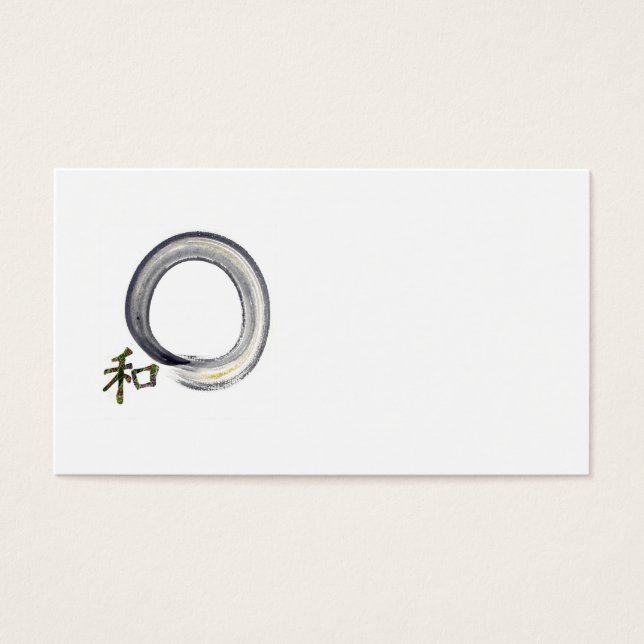 Enso prateado com caráter Kanji para Harmonia (Frente)