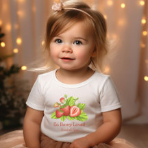 Então Berry Amava Bebê Toddler T-Shirt Morangos