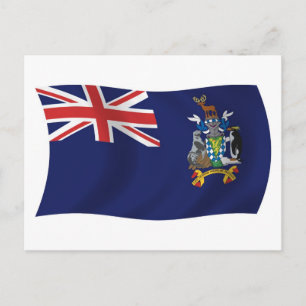 Então cartão postal do poste de bandeira da Geórgi