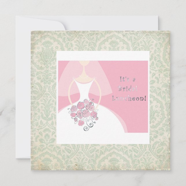 Então, convite do Chic Bridal Luncheon (Frente)