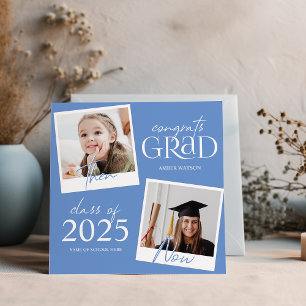 Então e Agora Anúncio de Graduação com 2 Fotos