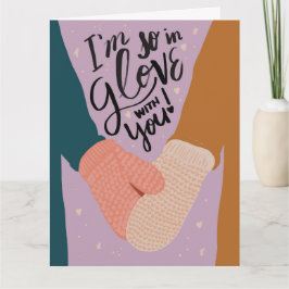 Então, em luva com seu cartão de saudação