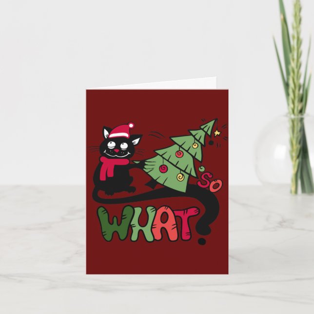 Então Que Cartão De Natal De Gato? (Frente)