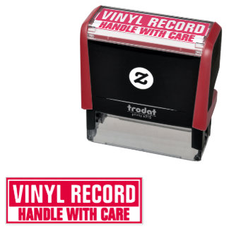 Entintado Disco de Vinil -Manuseie com Cuidado- Carimbo Auto