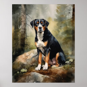 Entlebucher Mountain Dog Art Impressão