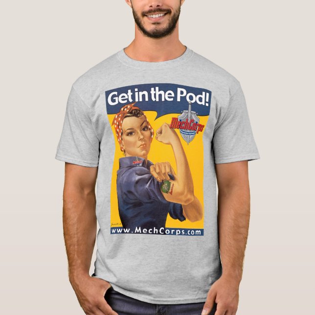 Entra Na Camisa Básica De T-Shirt Escuro (Frente)