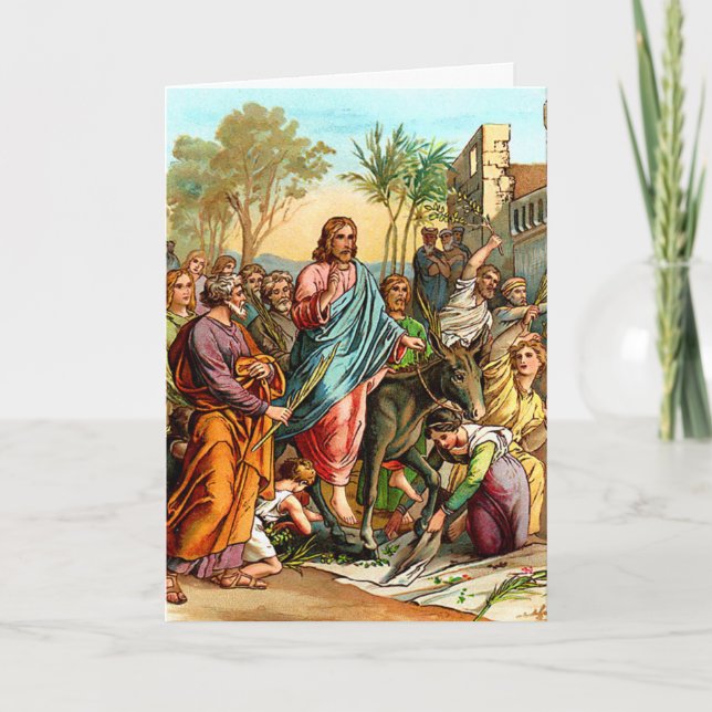 Entrada de cristos no cartão de saudação (Frente)