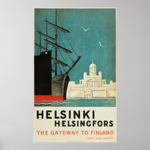 Entrada do poster de viagens de Helsínquia,