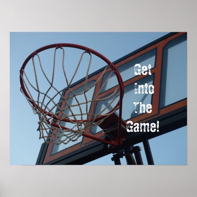 Entre No Jogo! Poster de basquetebol (Frente)