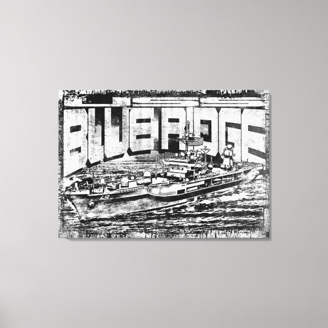 Entrega de comando Blue Ridge Stretch Canvas Print (Frente)