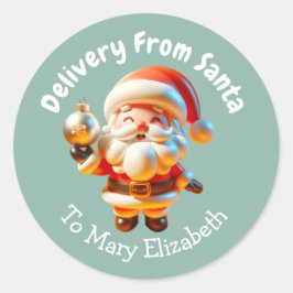 Entrega de Natal personalizável do adesivo de Papa