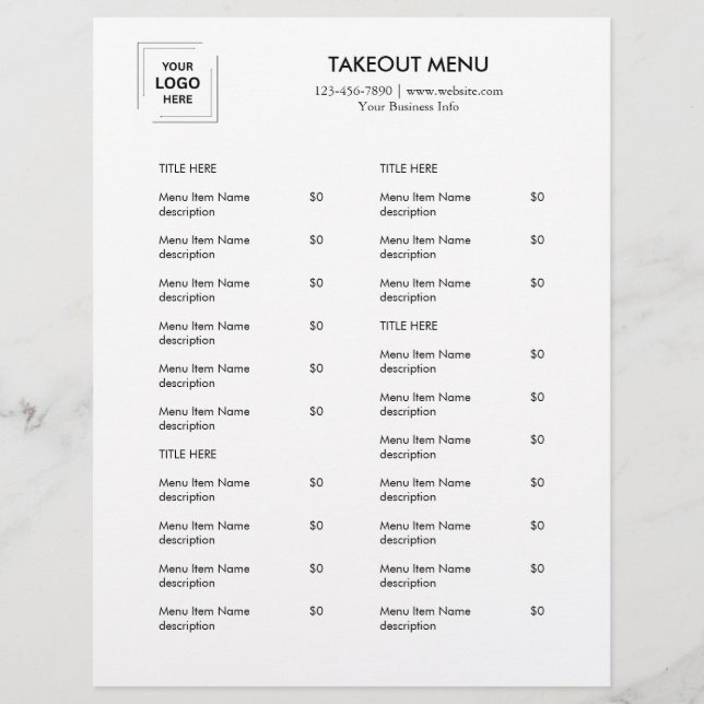 Entrega de Restaurante | Cardápio de Catering de L (Frente)