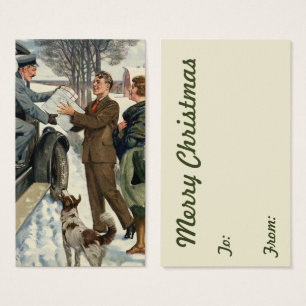 Entrega do carteiro do Natal do Victorian do