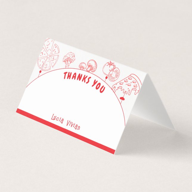 Entrega Especial da Pizza Obrigado Cartão de Vazio (Frente)